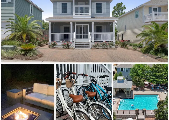Walk To Upscale 30A! Pool, 5 Bikes, Smart Toilet, Rain Shower